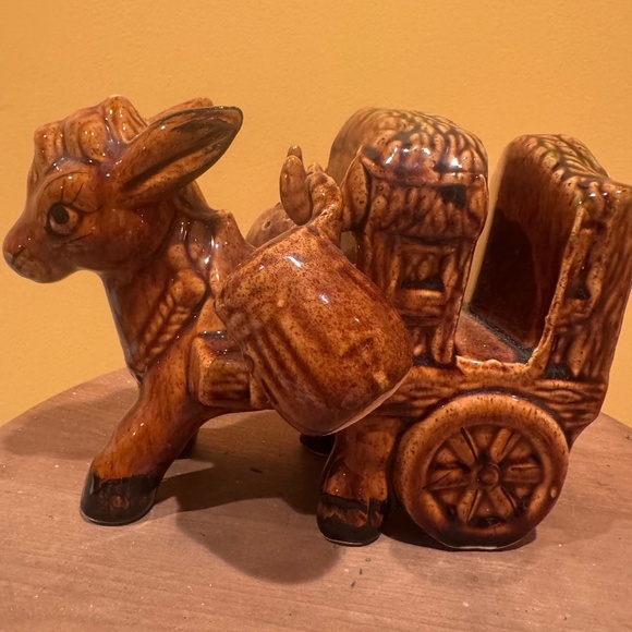 Other - Ceramic donkey napkin holder with salt and pepper shakers